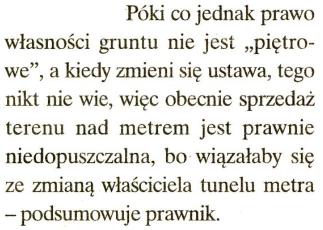 Zakłócenie funkcjonowania obrotu nieruchomościami - brak możliwości