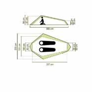 10 aluminium Phad X2 Rigel X2 NAMIOTY ADVENTURE 2,73 m 2 1,14 m 2 3,87 m 2 W góry i na kemping.