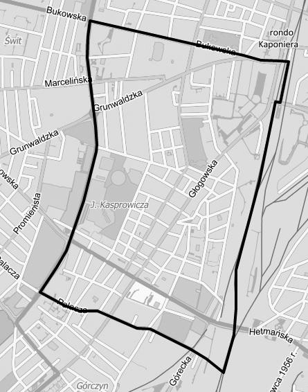Św. Łazarz. Obszar, o którym mowa tworzy Osiedle Poznań - Św.