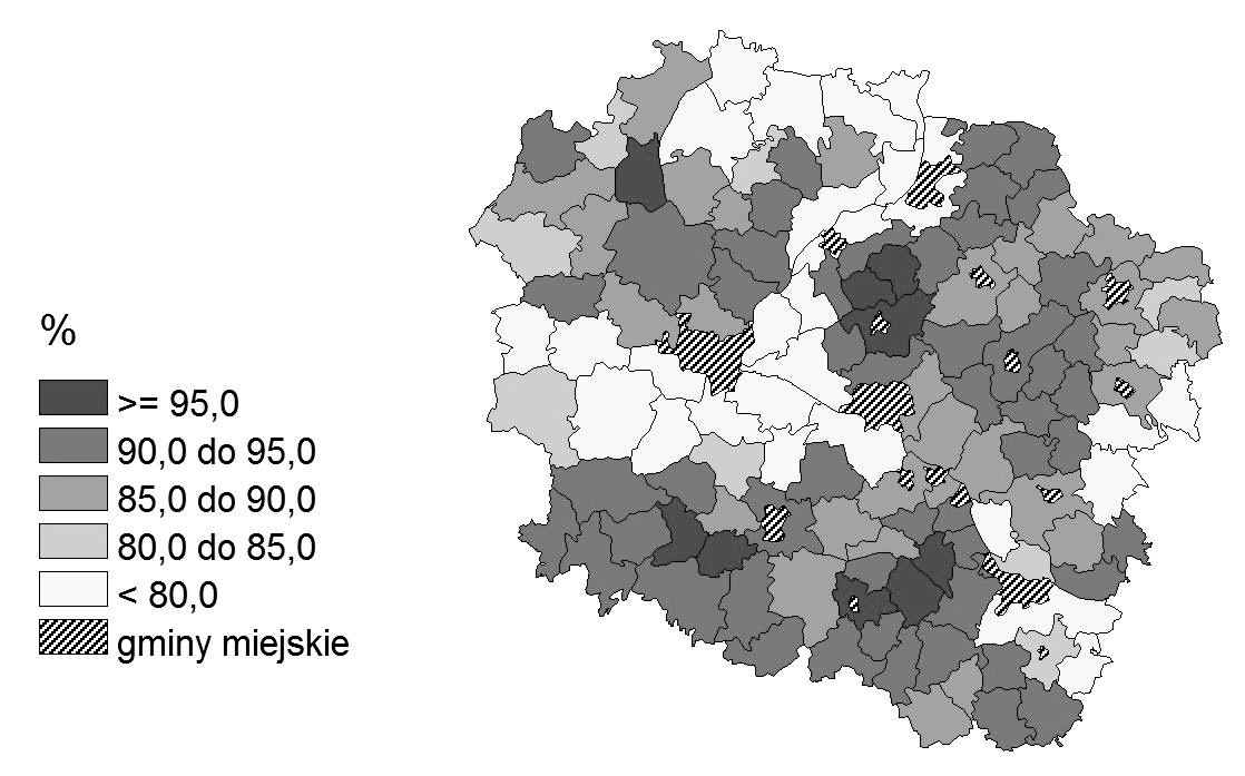 Gospodarka gruntami rolnymi jako wyraz przemian w rolnictwie 185 występowały odmienne tendencje zmian (tab. 3).