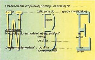 Wzór nr 42 do 21 i 23 WZÓR LEGITYMACJI EMERYTA RENCISTY POLICYJNEGO Legitymacja o wymiarach 55 mm x 85 mm, oprawa twarda, materiał karton, kolor zielonożółty z napisem w tle WBE, dwustronnie