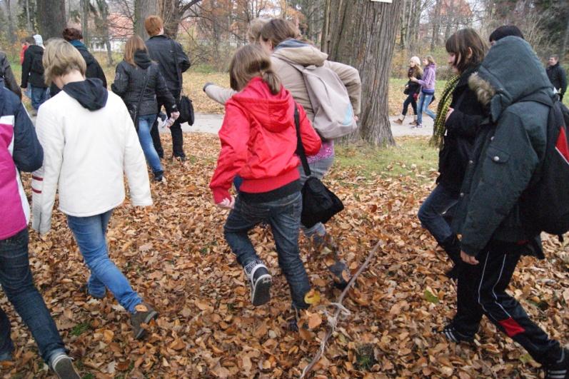 Przemierzaliśmy połacie parku około