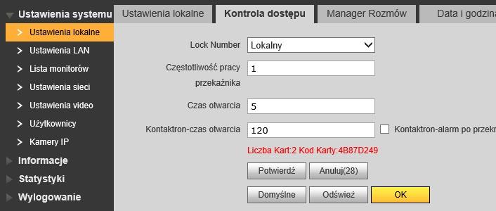 Instrukcja obsługi i instalacji. Panel modułowy / jednorodzinny IP. Rys. 3-18 3.3.7 Usuwanie wskazanych kart.