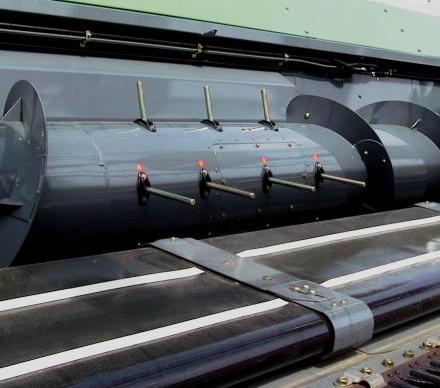 Heder Power-Flow ówny podajnik limakowy Du a rednica Zapewnia lepszy przep yw materia u, nawet w najtrudniejszych warunkach polowych Zwi kszony kont z materia em optymalny przep yw materia u Bardziej