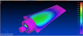 Składnikiem portfolio FEMAP Velocity Series, który odpowiada za obszar symulacji i analiz inżynierskich jest program Femap v 9.2 wraz solverem NX Nastran 4.1.