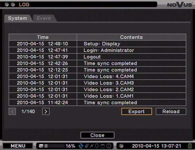 NDR-EA3104M User s manual - 1.0 version RECORDER S MENU 3.1.5.