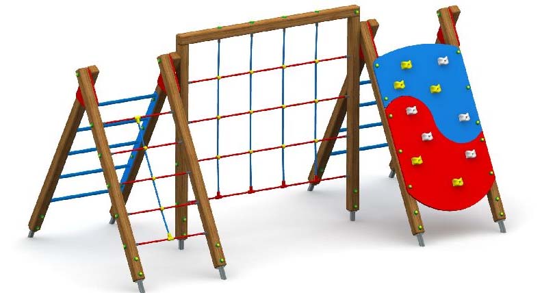 4.2 Zestaw sportowy x 1szt. (patrz rys. 4) Wymiary zewnętrzne (dł. x szer. x wys.) : 4,22 x 2,12 x 2,1m Strefa bezpieczeństwa: 7,2 x 5,1m Wysokość swobodnego upadku: 2,1m Rys.