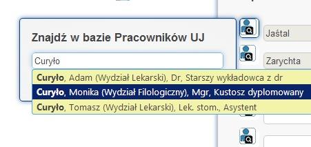 Wprowadzanie nazwiska autora W elemencie metadanych dotyczącym publikacji, który zawiera informacje o autorze, oprócz