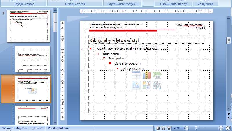 Rok akademicki 2011/2012, Pracownia nr 8 8/32 Podstawowe pojęcia: wzorzec Wzorzec-zbiór cech