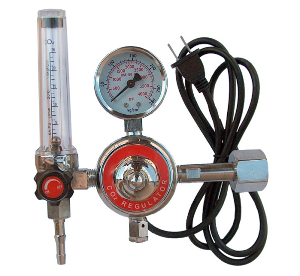 REDUKTORY ARGON/CO2 Reduktor CO2/Argon z 2-rotametrami RBR2-CO2 Reduktor jednostopniowy do argonu, mieszanki i dwutlenku węgla z rotametrycznym wskaz nikiem przepływu gazu oraz manometrycznym wskaz