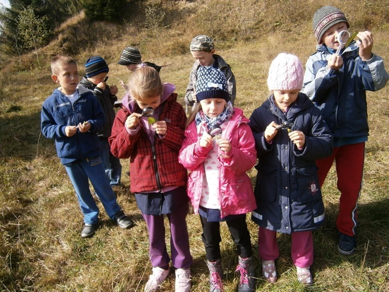 Korzystając z październikowej pięknej pogody zaplanowano zajęcia w terenie. Uczniowie poszerzali swoją wiedzę uczestnicząc w zajęciach na łonie natury.