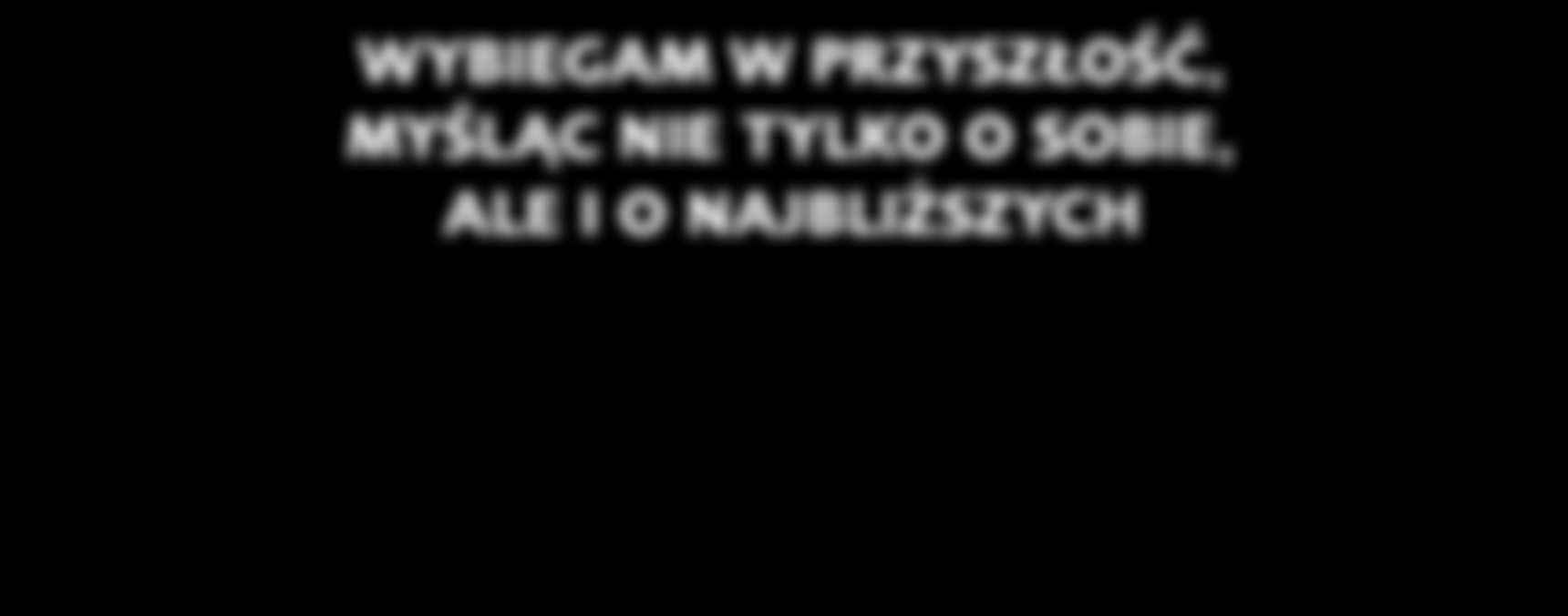 WYBIEGAM W PRZYSZŁOŚĆ, MYŚLĄC NIE TYLKO O