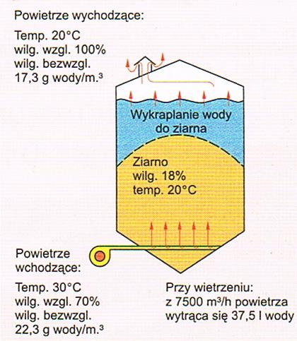 Silosy te wykonane są z blachy ocynkowanej z perforowanym dnem, a powietrze doprowadzane jest przez wlot powietrza z wentylatora lub nagrzewnicy.