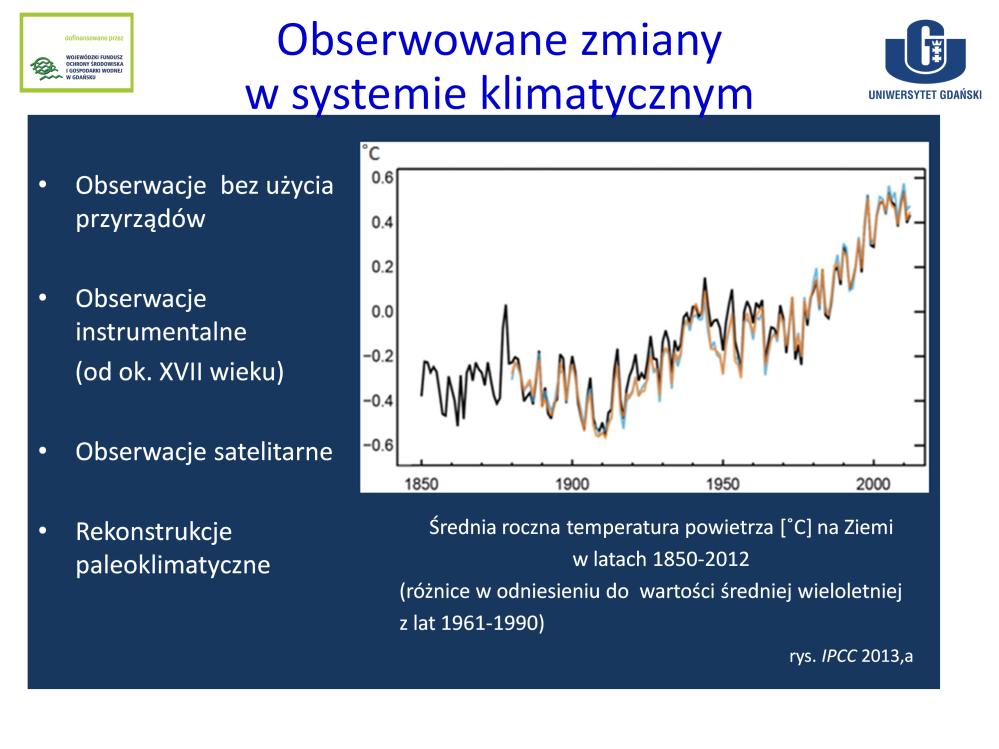 Podstawę obserwacji systemu klimatycznego stanowią bezpośrednie pomiary fizyczne i biogeochemiczne oraz obserwacje satelitarne.