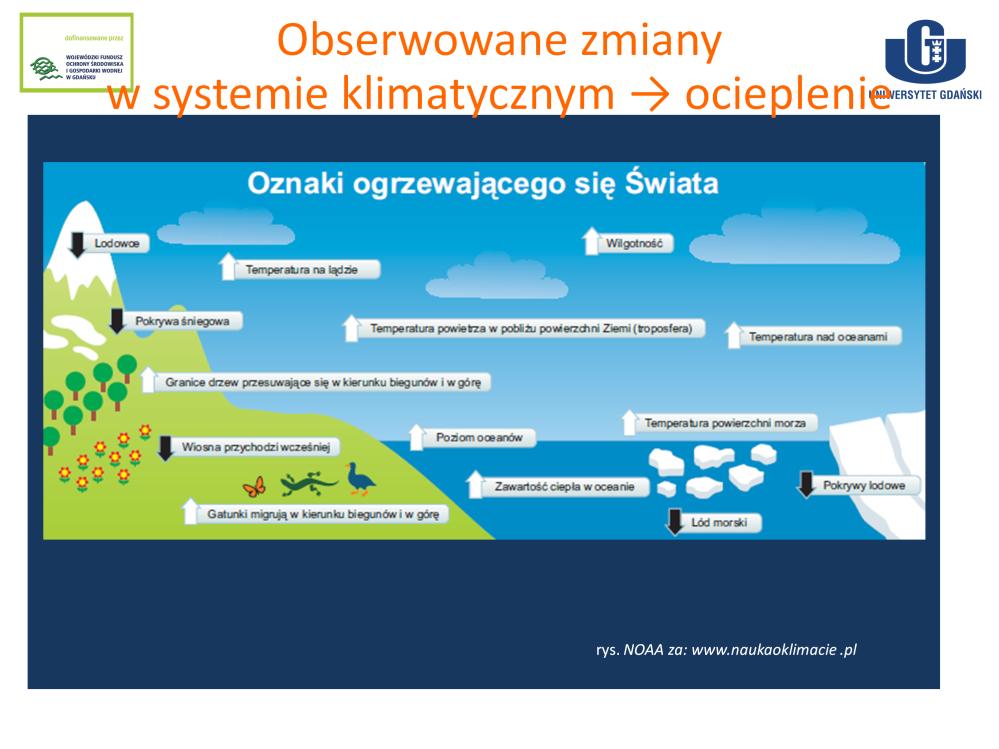 Kierunek obserwowanych zmian wskazuje na to, że