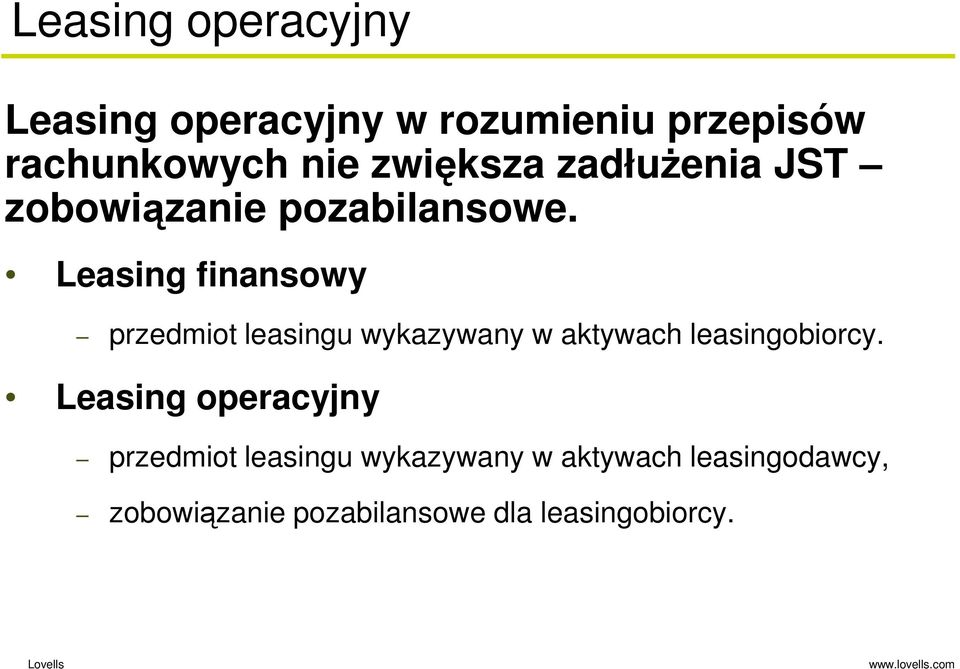 Leasing finansowy przedmiot leasingu wykazywany w aktywach leasingobiorcy.