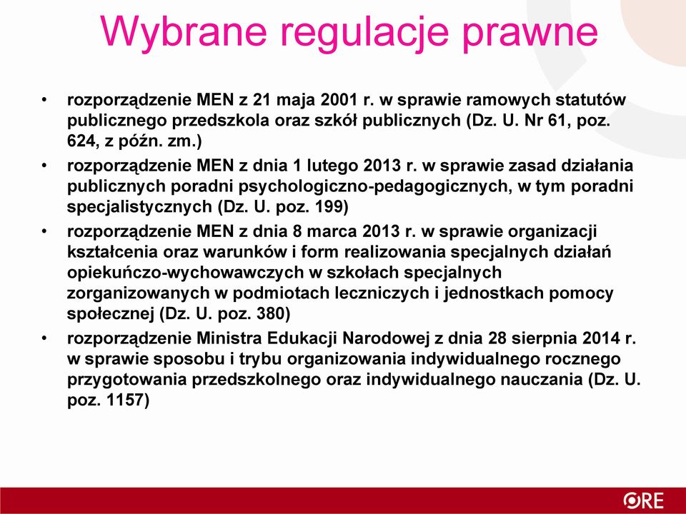 199) rozporządzenie MEN z dnia 8 marca 2013 r.