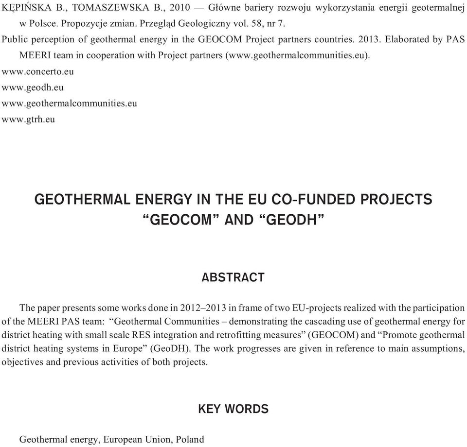 eu www.geodh.eu www.geothermalcommunities.eu www.gtrh.