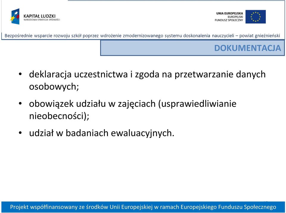 udziału w zajęciach (usprawiedliwianie