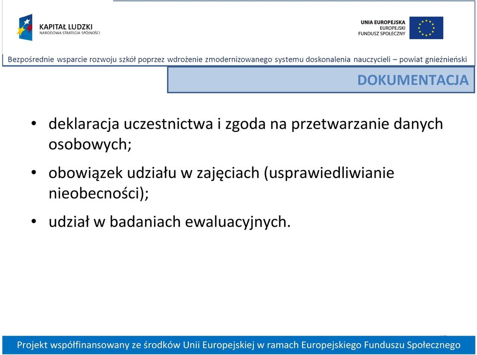 udziału w zajęciach (usprawiedliwianie