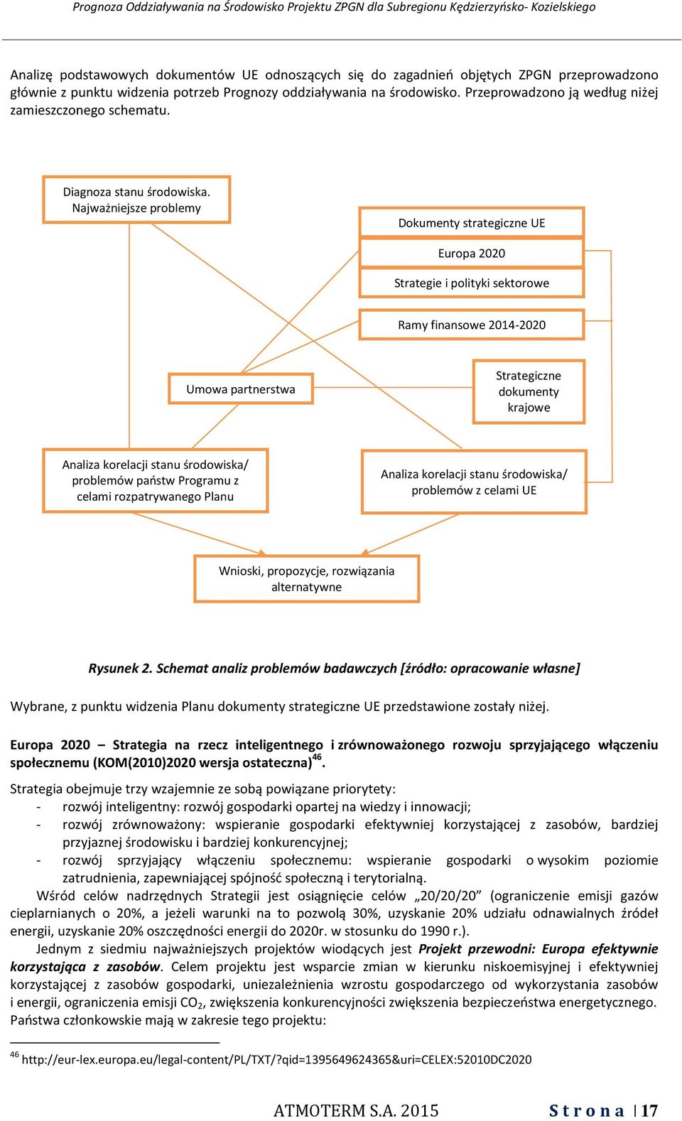 Najważniejsze problemy Dokumenty strategiczne UE Europa 2020 Strategie i polityki sektorowe Ramy finansowe 20142020 Umowa partnerstwa Strategiczne dokumenty krajowe Analiza korelacji stanu