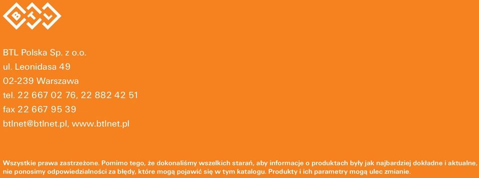 Pomimo tego, że dokonaliśmy wszelkich starań, aby informacje o produktach były jak najbardziej