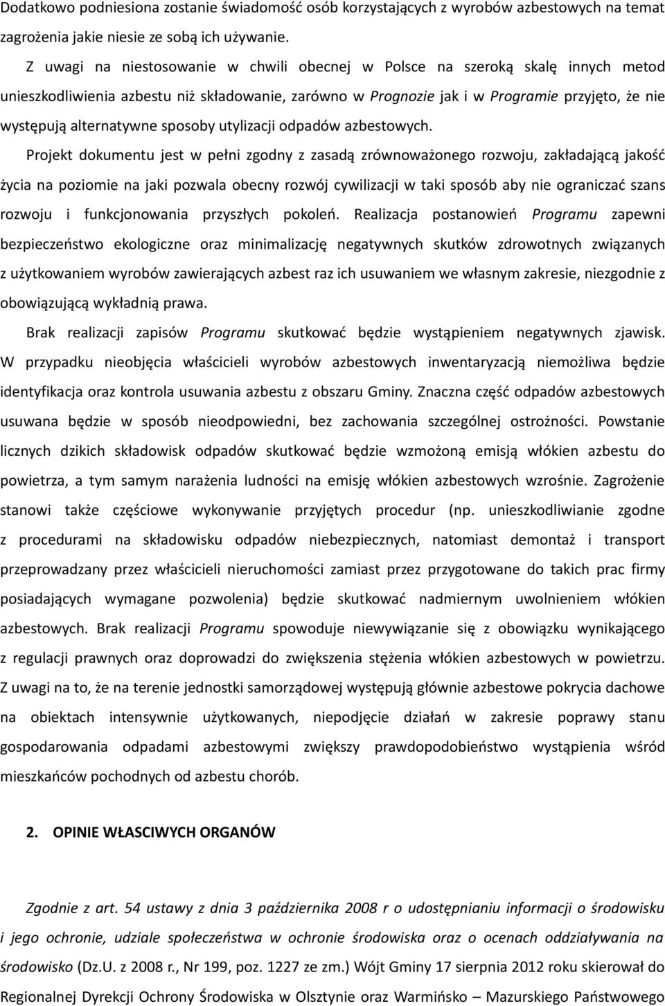 alternatywne sposoby utylizacji odpadów azbestowych.