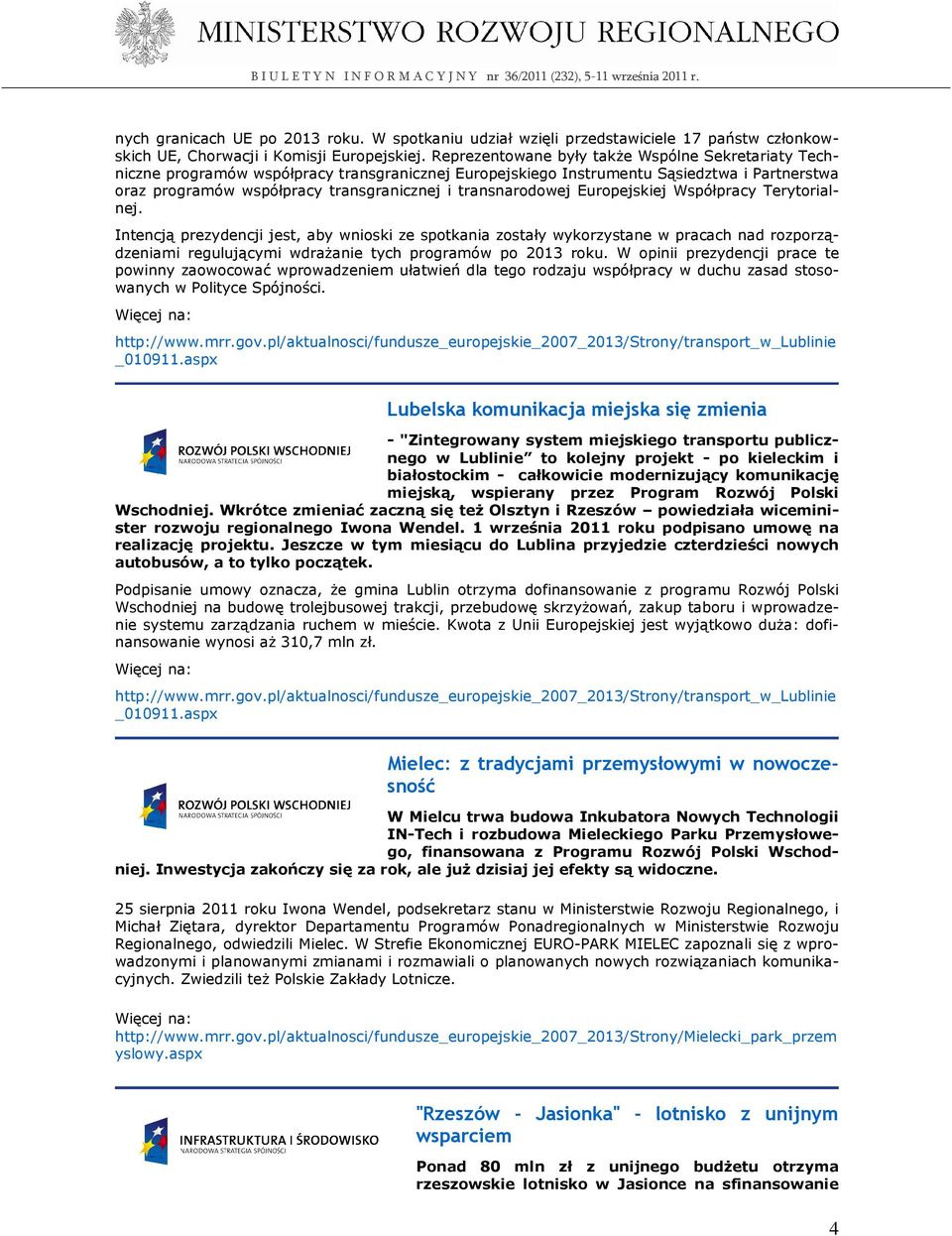 transnarodowej Europejskiej Współpracy Terytorialnej.