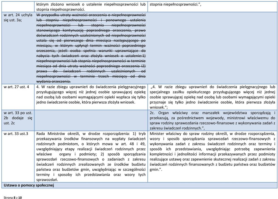 poprzedniego orzeczenia, prawo doświadczeń rodzinnych uzależnionych od niepełnosprawności ustala się od pierwszego dnia miesiąca następującego po miesiącu, w którym upłynął termin ważności