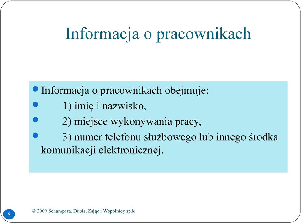 miejsce wykonywania pracy, 3) numer telefonu