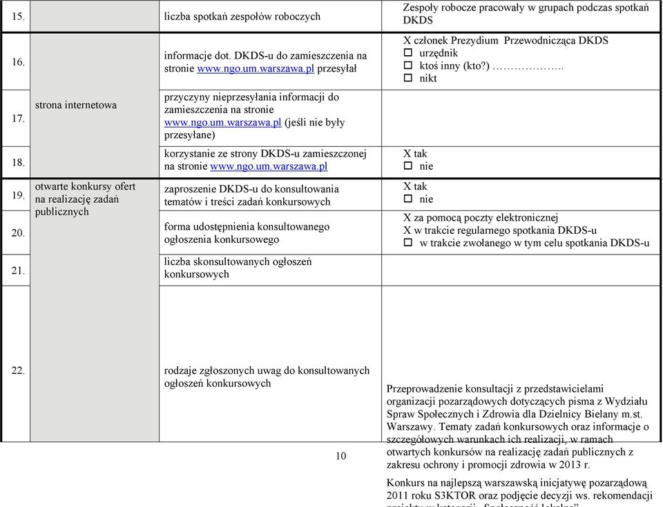 pl przesyłał przyczyny nieprzesyłania informacji do zamieszczenia na stronie www.ngo.um.