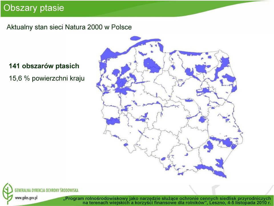 Polsce 141 obszarów