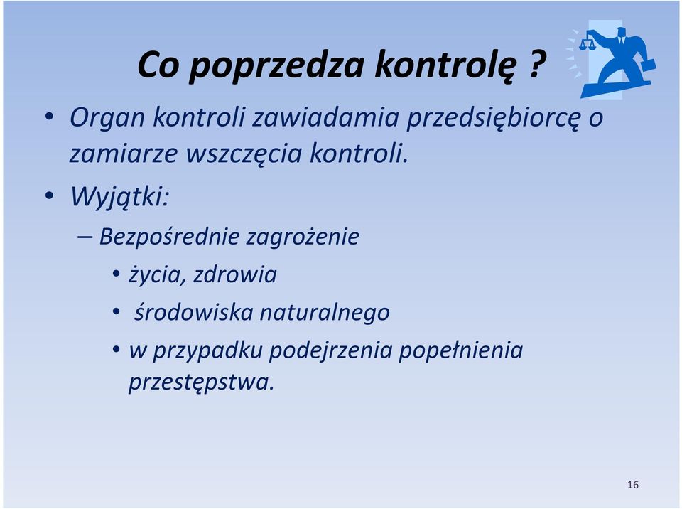 wszczęcia kontroli.