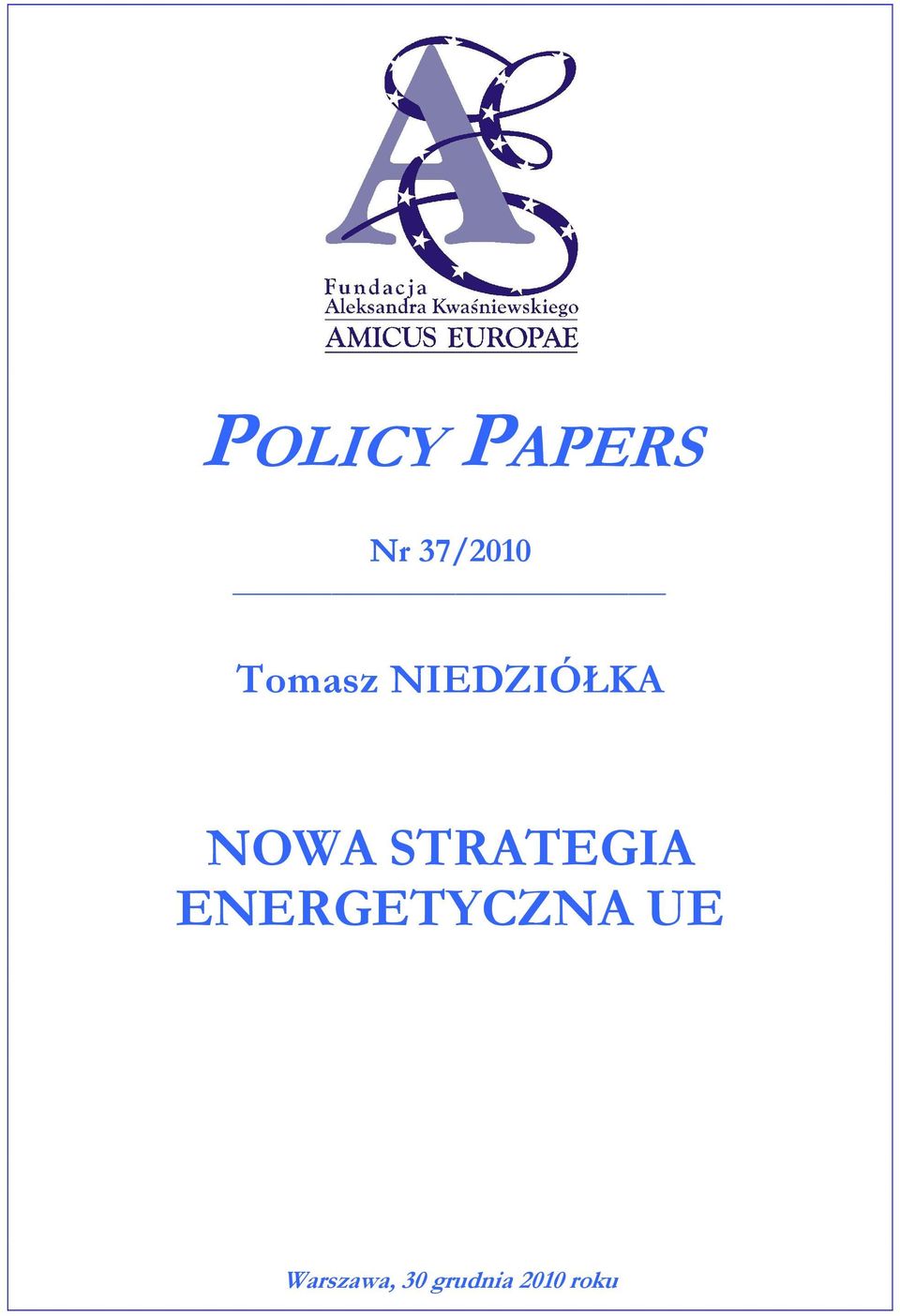 STRATEGIA ENERGETYCZNA UE