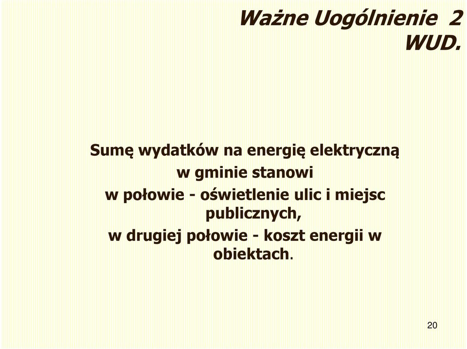 gminie stanowi w połowie - oświetlenie ulic