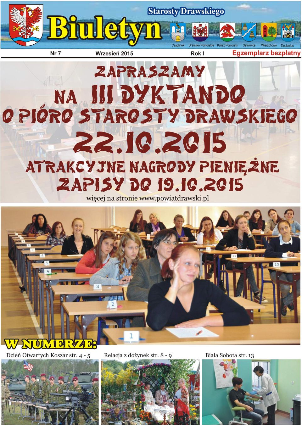 2015 ATRAKCYJNE NAGRODY PIENIĘŻNE ZAPISY DO 19.10.