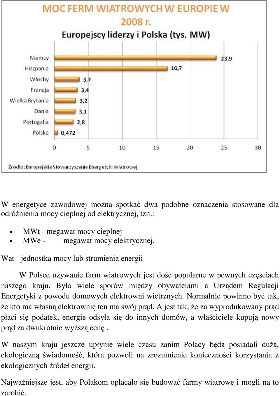 Było wiele sporów między obywatelami a Urządem Regulacji Energetyki z powodu domowych elektrowni wietrznych. Normalnie powinno być tak, że kto ma własną elektrownię ten ma swój prąd.