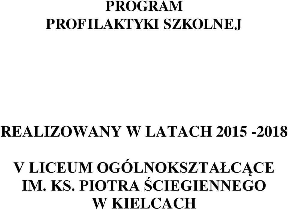 V LICEUM OGÓLNOKSZTAŁCĄCE IM.