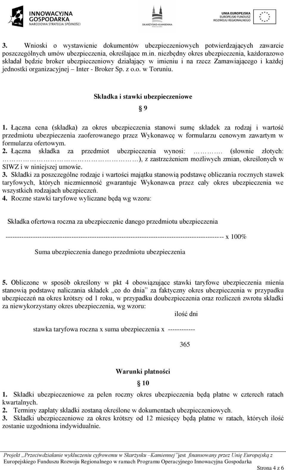 Składka i stawki ubezpieczeniowe 9 1.