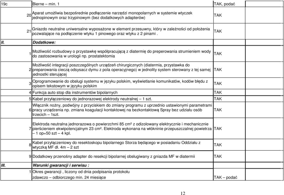 element przesuwny, który w zależności od położenia 21 pozwalające na podłączenie wtyku 1 pinowego oraz wtyku z 2 pinami. II.
