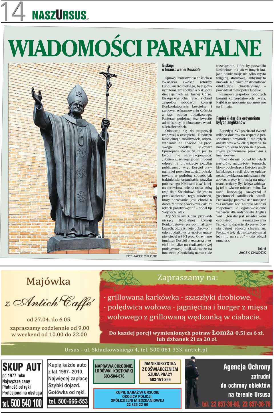Biskupi wysłuchali relacji z obrad zespołów roboczych Komisji Konkordatowych: kościelnej i rządowej, o finansowaniu Kościoła z tzw. odpisu podatkowego.