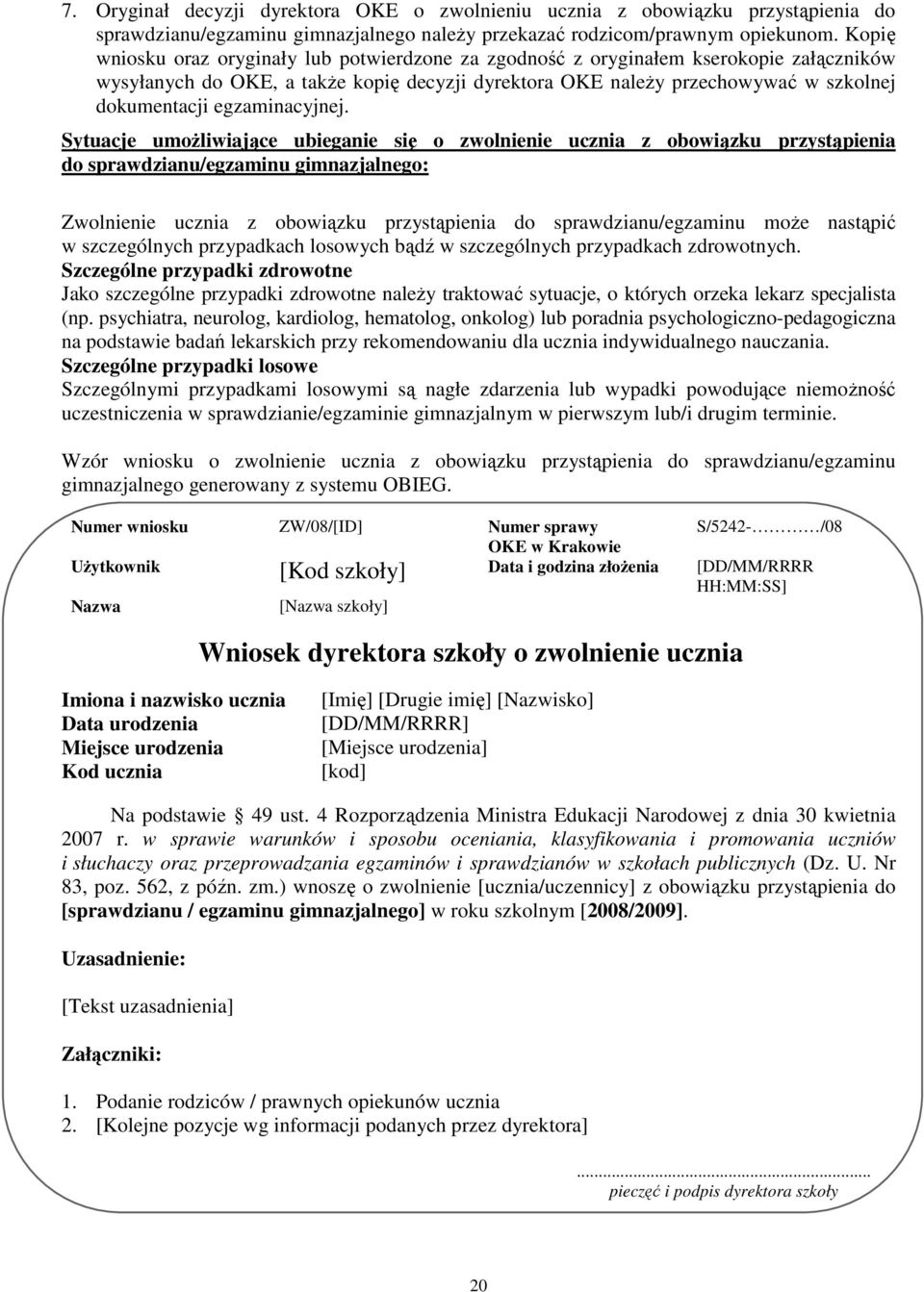 egzaminacyjnej.