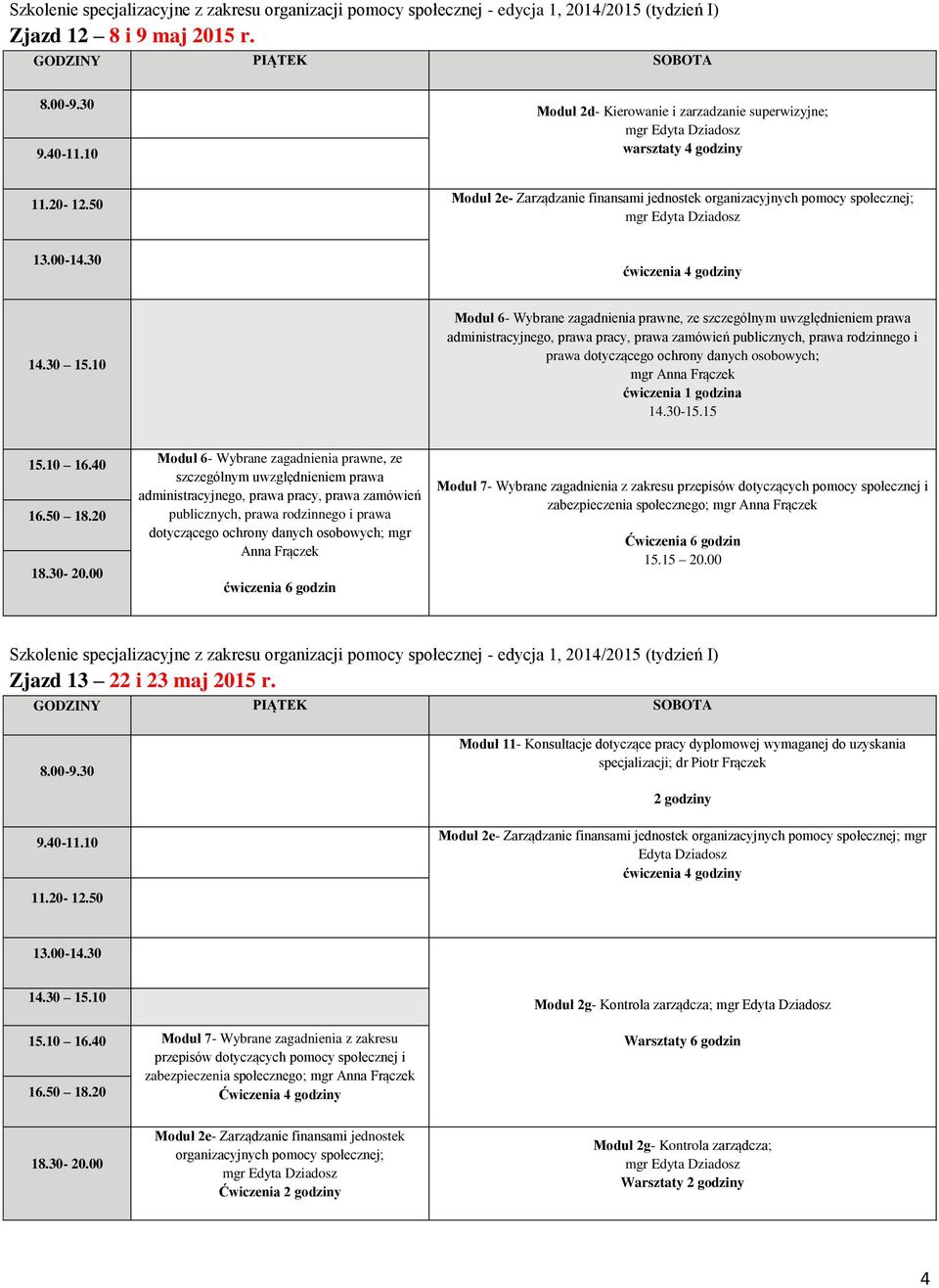 prawne, ze szczególnym uwzględnieniem prawa prawa dotyczącego ochrony danych ćwiczenia 1 godzina 14.30-15.