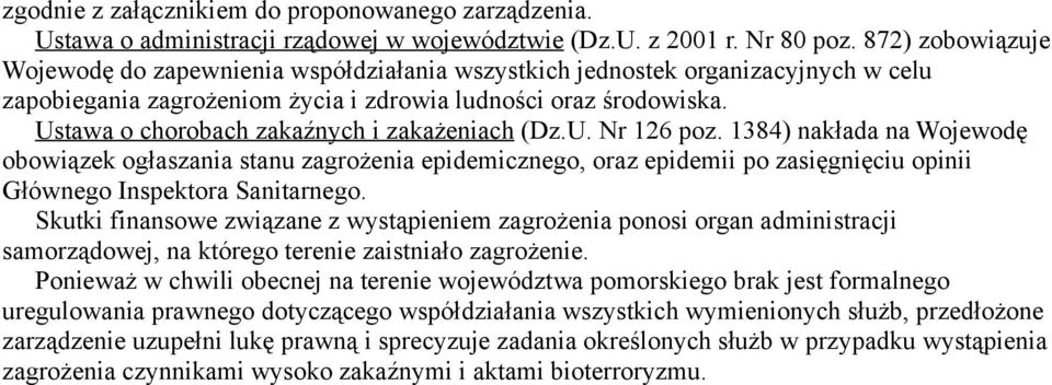 Ustawa o chorobach zakaźnych i zakażeniach (Dz.U. Nr 126 poz.