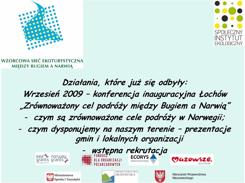 - czym są zrównoważone cele podróży w Norwegii; - czym dysponujemy