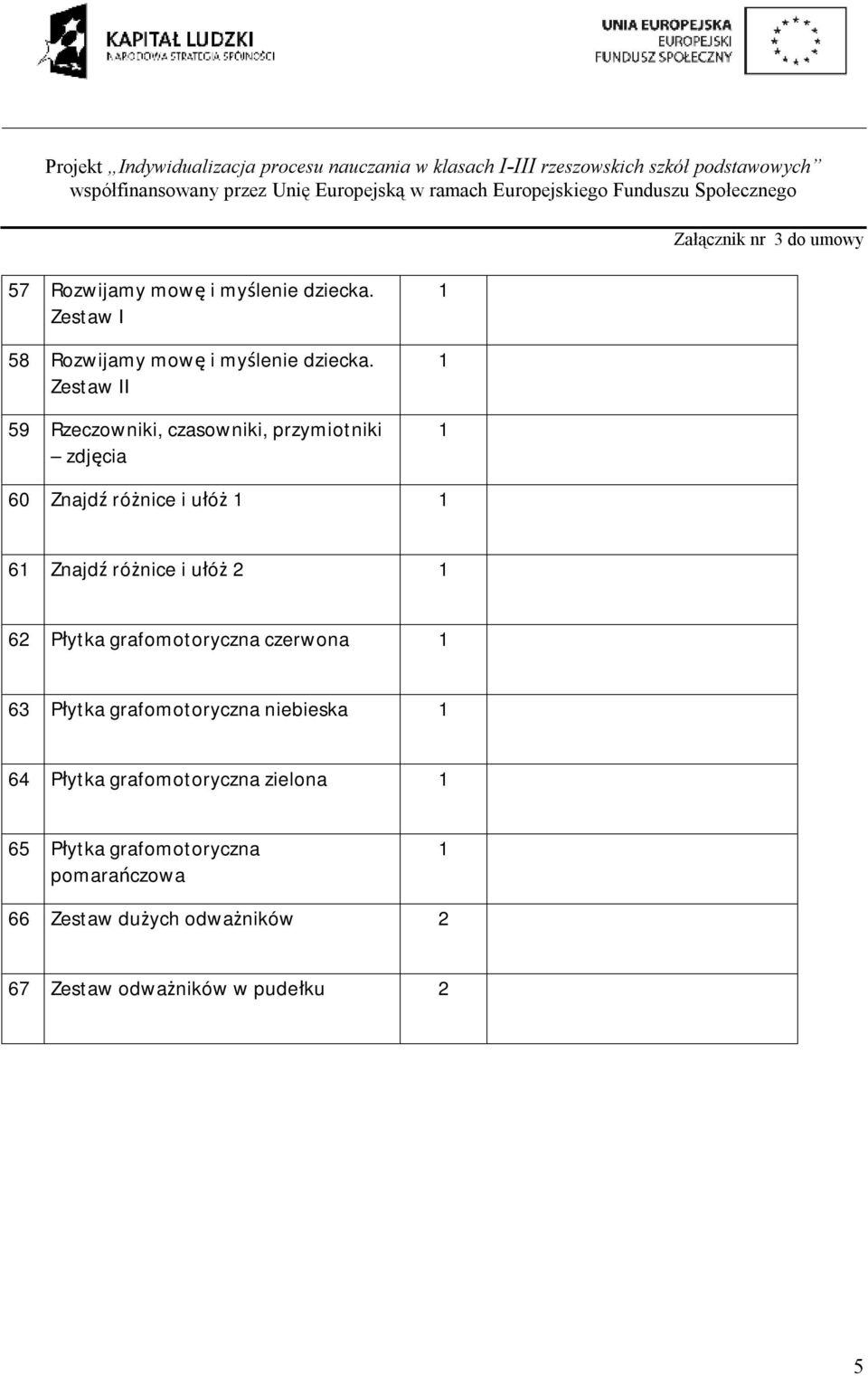 i ułóż 2 62 Płytka grafomotoryczna czerwona 6 Płytka grafomotoryczna niebieska 64 Płytka