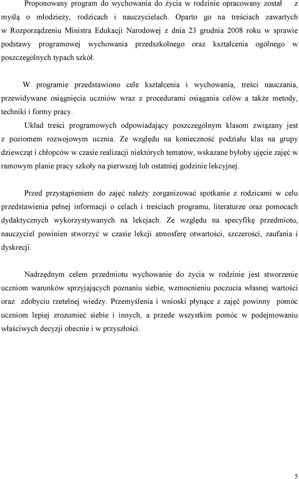 poszczególnych typach szkół.