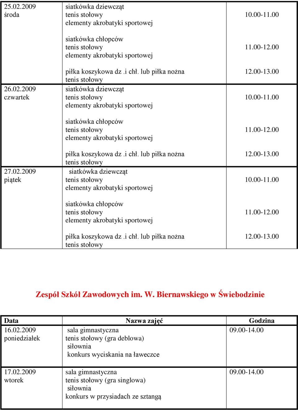 2009 (gra deblowa) konkurs wyciskania na