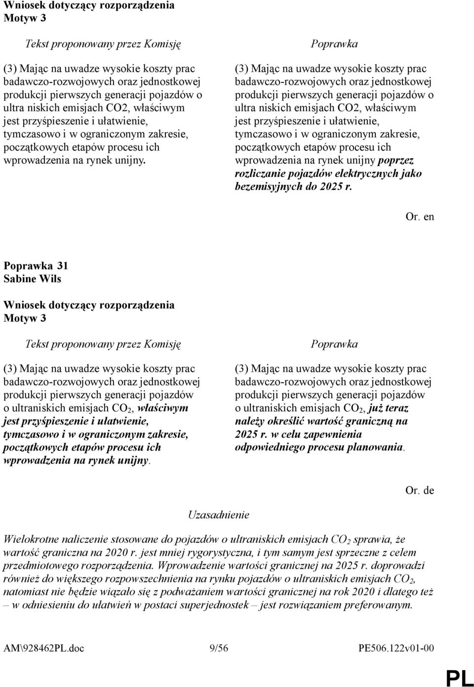 (3) Mając na uwadze wysokie koszty prac badawczo-rozwojowych oraz jednostkowej produkcji pierwszych generacji pojazdów o ultra niskich emisjach CO2, właściwym jest przyśpieszenie i ułatwienie,