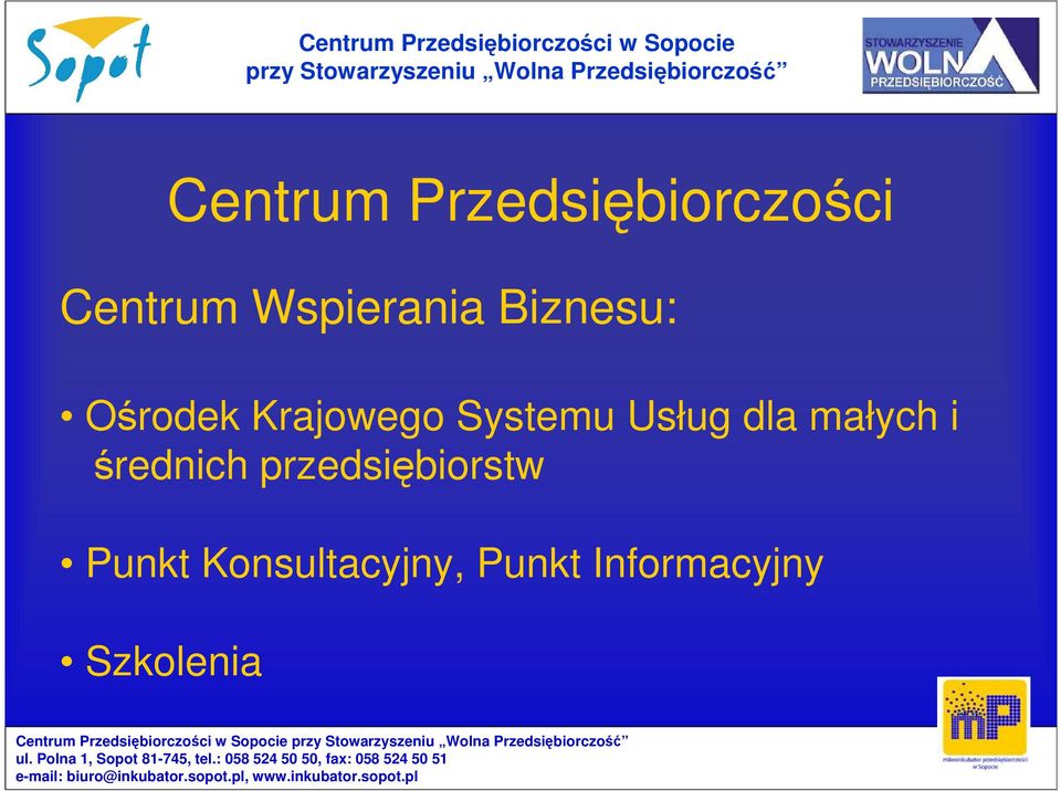 Systemu Usług dla małych i średnich